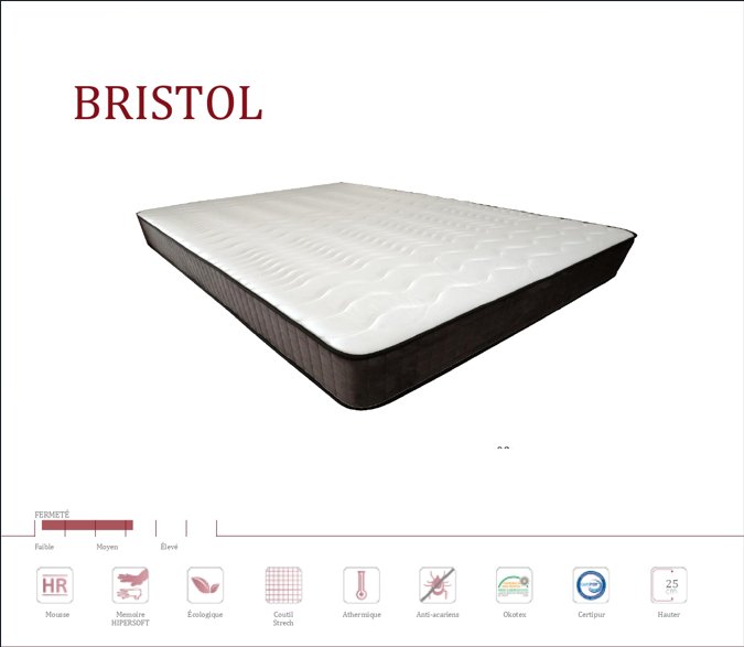 Matelas BRISTOL - Centrale literie